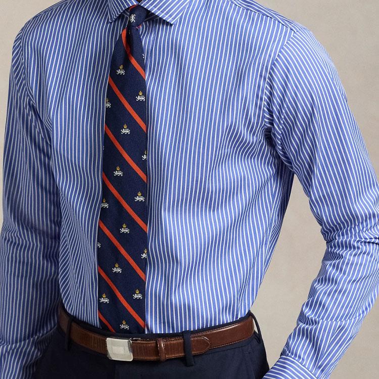 Polo Ralph Lauren Cotton Striped Poplin Shirt Men Shirts Blue MNPOWOV16824001-999