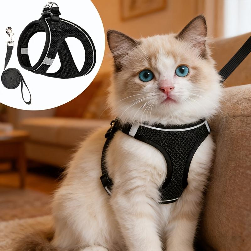 1PCS Anti-Escape Cat Harness and Leash Set Reflective Soft Mesh Vest