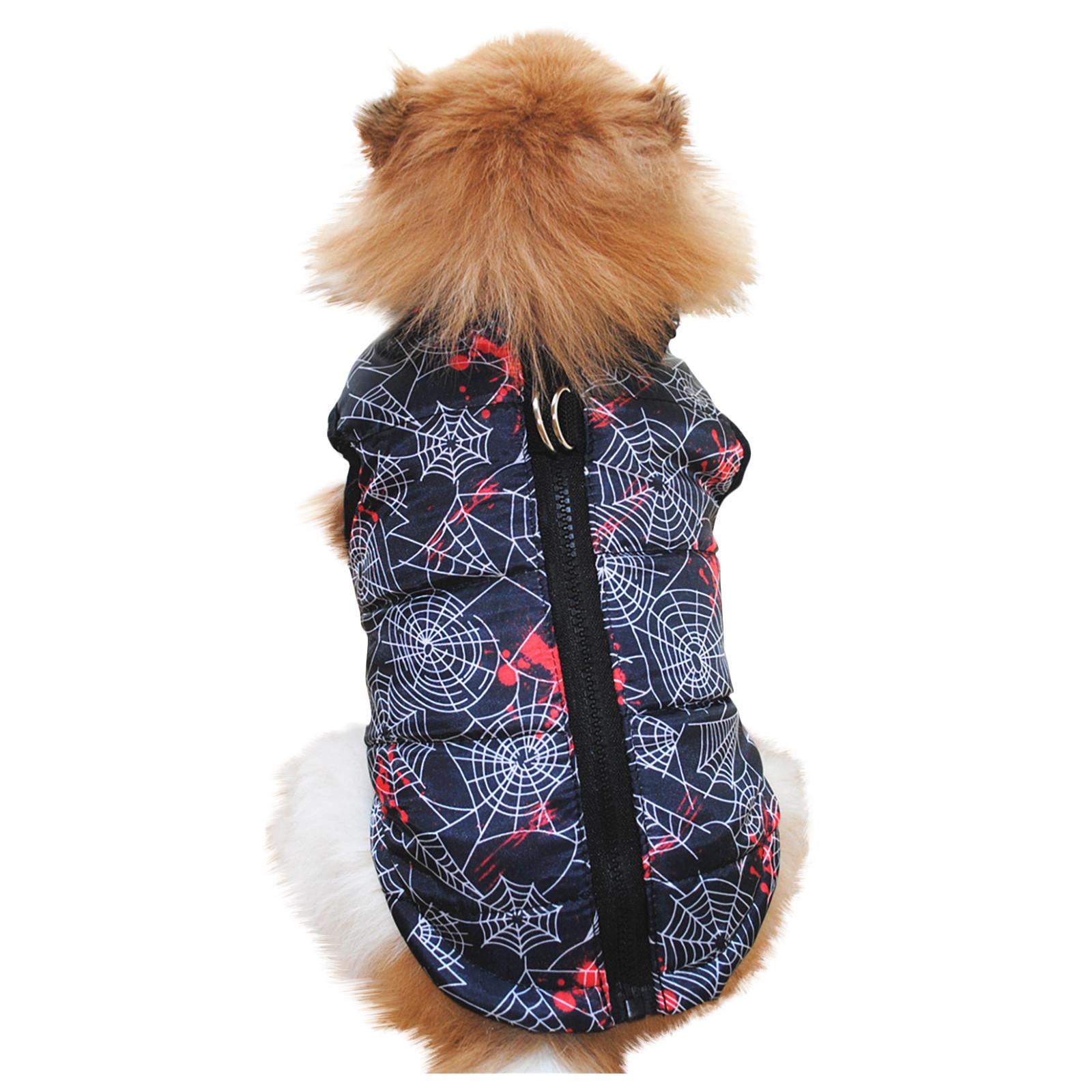 

Dog Cotton Padded Jacket With Traction Buckle In Winter Convenient Travel M чёрный