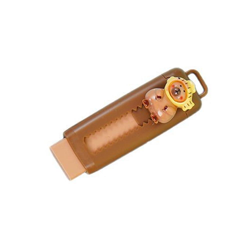 

Kawaii Push Pull Capybara ластик мягкий школьные принадлежности чистый беспорядок бесплатный канцелярский канцелярский ластик для студентов для детей подарок темно-коричневого