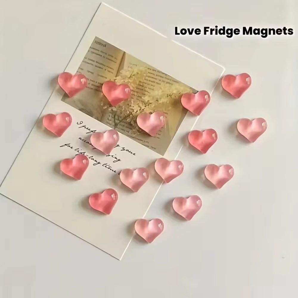 10pcs Heart-shaped Fridge Magnets Festival Gifts Home Kitchen Decoration  Party