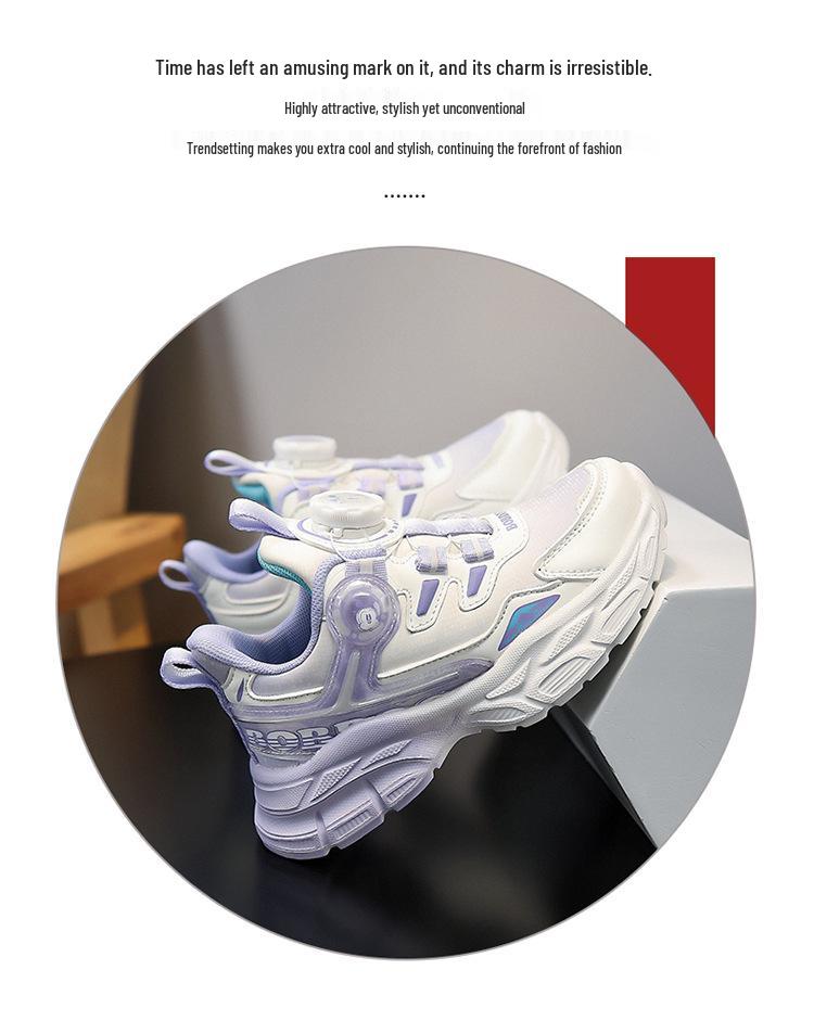 Kids' Breathable Cotton Running Shoes, Casual Sneakers for Girls, Spring & Fall Style