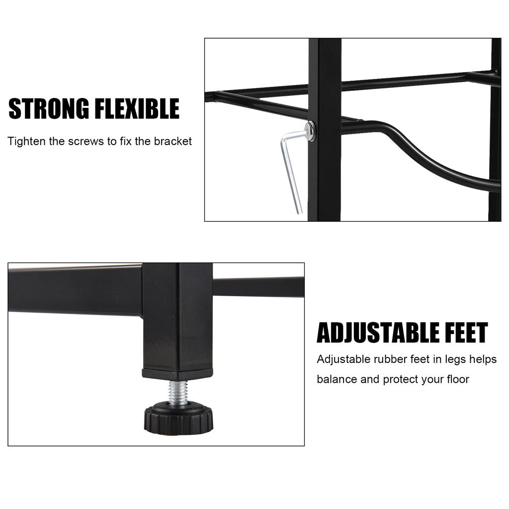 3-poziomowy stojak na dzbanki z termoobiegiem. Wytrzymały uchwyt na butelkę wody o pojemności 5 galonów. Regał do przechowywania z podłogą