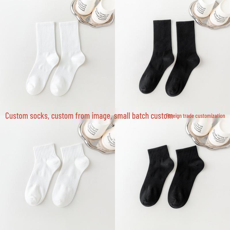 Custom Short and Mid-Calf Socks with Printing, Dyeing, Gel Printing, and Embroidery Options. One Size
