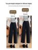Spring/Summer 2026 High-Waisted Lace Trim Wide-Leg Pants: Women's Petite, Drapey, Eight-Tenths to Nine-Tenths Length.