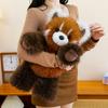 Kawaii Highland Raccoon Plush Doll 55cm Soft Stuffed Animal Running Red Panda Toy Companion Pillow Holiday Gift Home Decoration