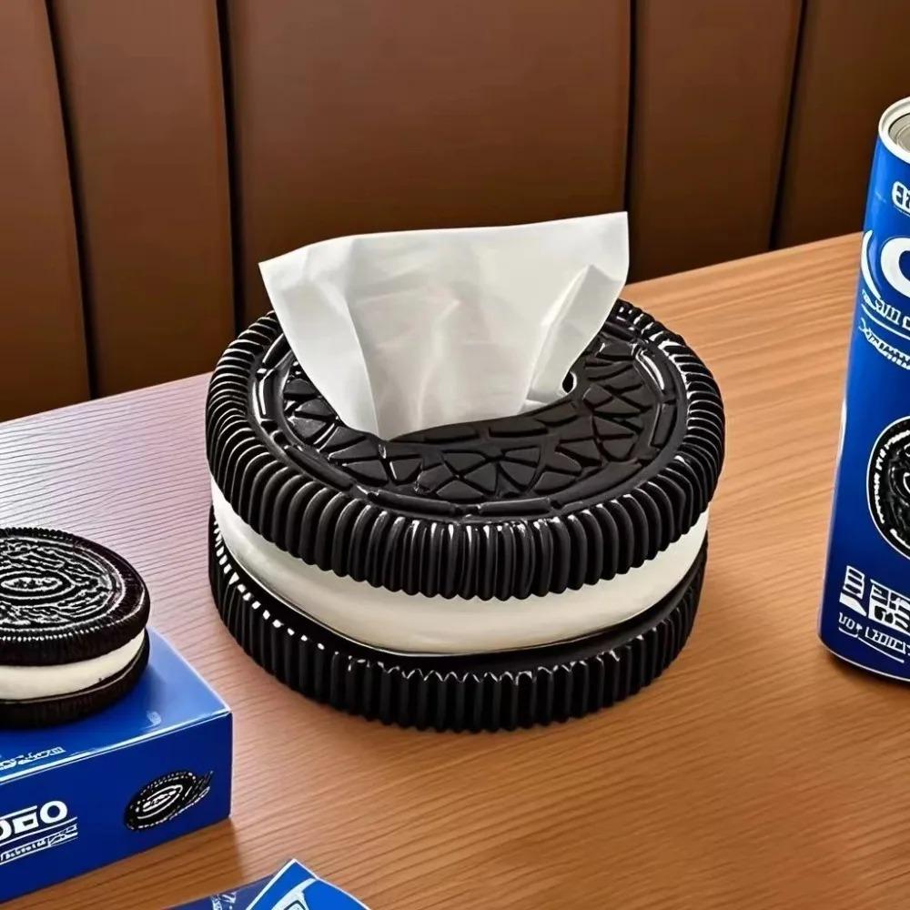 Minimalist Oreo Paper Box Creative Home Decor Living Room Bedroom Desktop Tissue Holder High End Decorative Accessory