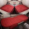 Three-Piece Winter Car Seat Cushion Set - Plush, Warm Cotton Backrest Pad