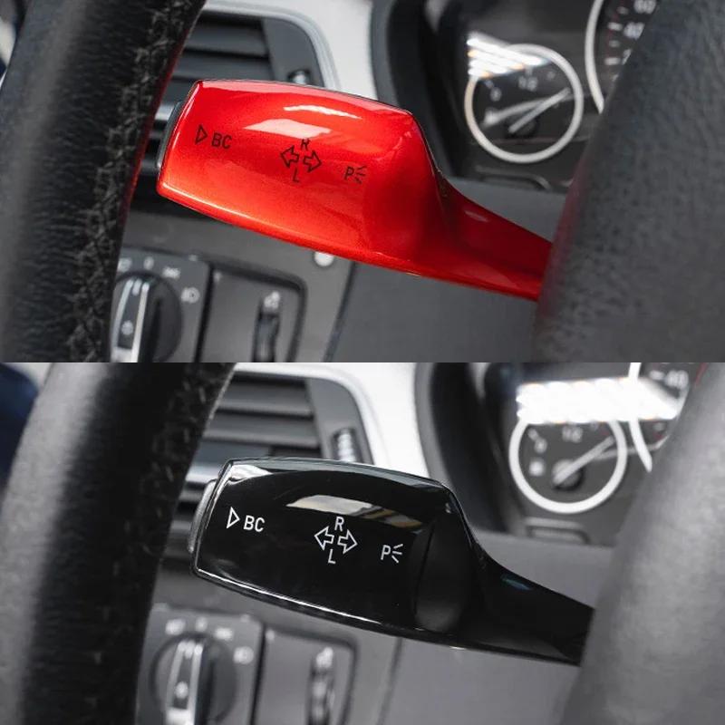 For BMW 1 3 5 6 7 Series GT F30 F35 F20 F21 F10 F11 F07 F01 F02 Gloss Black Car Turn Signal Windshield Wiper Lever Switch Cover