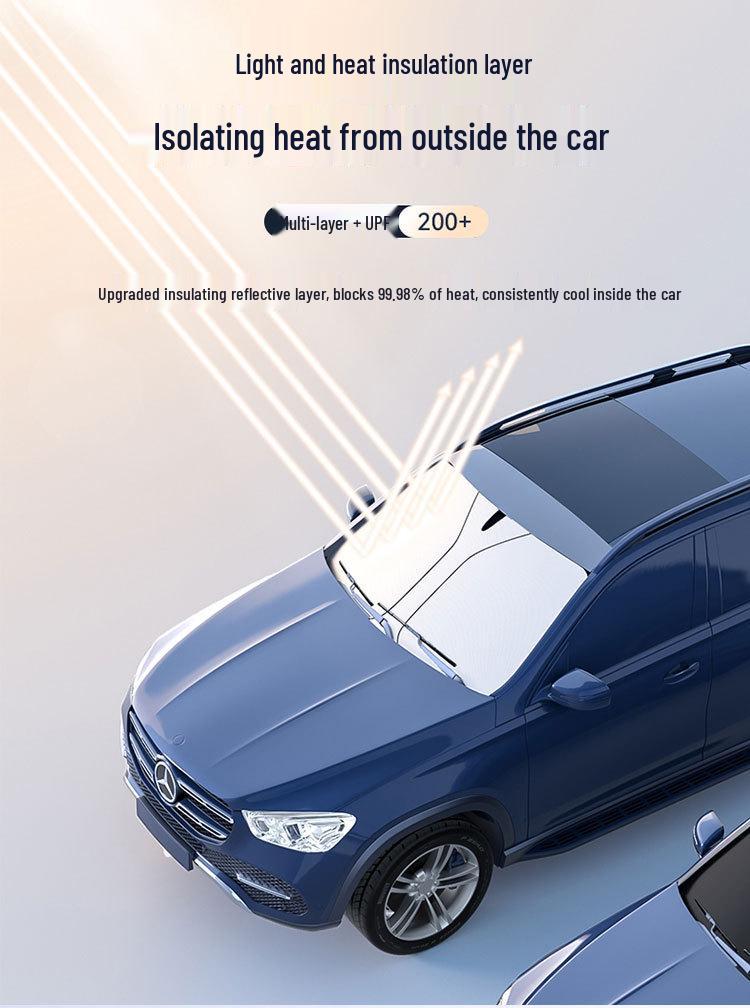 Car Summer Sunshade: Front Windshield Heat Insulation and Explosion-Proof Sun Cover