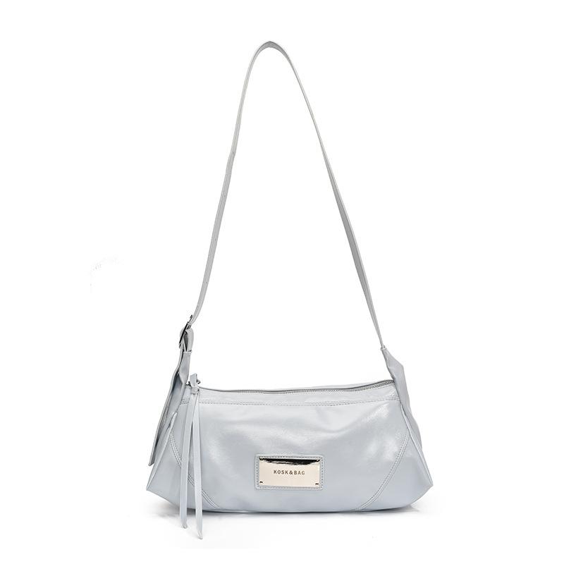 

Simple commuter underarm bag female soft niche Korean design sense ins large capacity shoulder personalized messenger bag синій