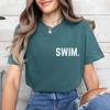Comfort Colors Swim T-Shirt: Minimalist Swimming Lover Tee
