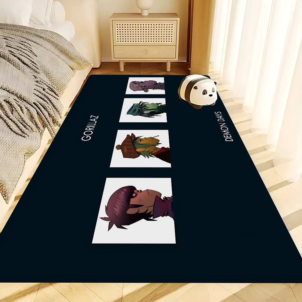 Virtual Band G-Gorillaz Floor Mat INS Style Soft Bedroom Floor House Laundry Room Mat Anti-skid Household Carpets