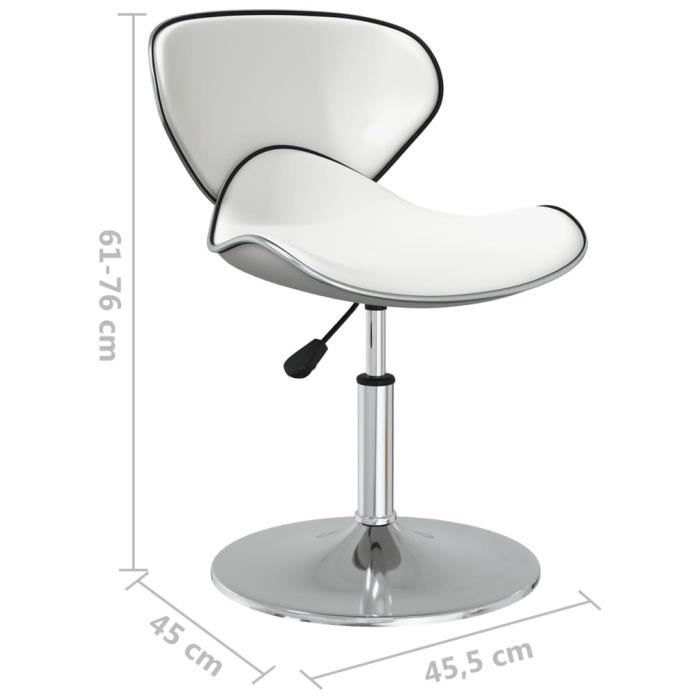 VidaXL Chaises de salle à manger 4 pcs Blanc Similicuir