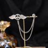 Baroque Rhinestone Pearl Corsage Necklace Brooch - Retro British Court Suit Accessory