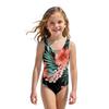 Girls One Piece Swimsuit Hawaiian Floral Print Summer Swimwear Kids Casual Beachwear Pool Outfit for Children