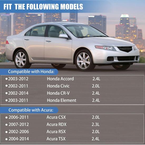 Engine Cylinder Valve Cover Gasket Set Compatible with Acura Honda Accord Civic CR-V Element CSX RDX RSX TSX - Replace VS50614R ES73071