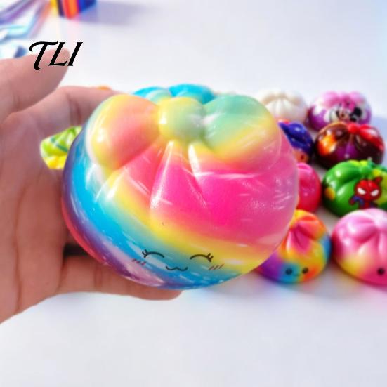 Entspannende Spielzeuge für den Schreibtisch, bunte Knet-Brötchen, weiches sensorisches Fidget-Spielzeug, süße Handtherapie-Übungswerkzeuge, Stressabbau-Spielzeug für Erwachsene und Kinder, Angst