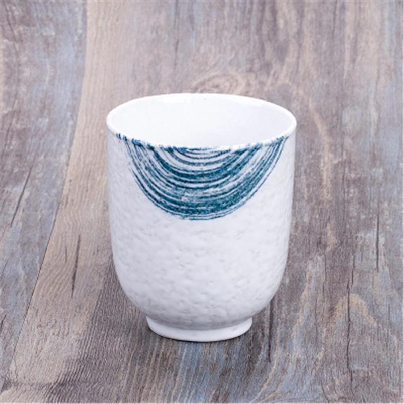 Japanese Tea Water Mug Handy Cup Hand-painted Ceramic Cherry Blossom Cups Creative Rough Ceramic Tea Cups  Coffee Cup
