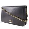 CHANEL ChainShoulder Shoulder Bag COCO Mark vintage black Calfskin Women Used
