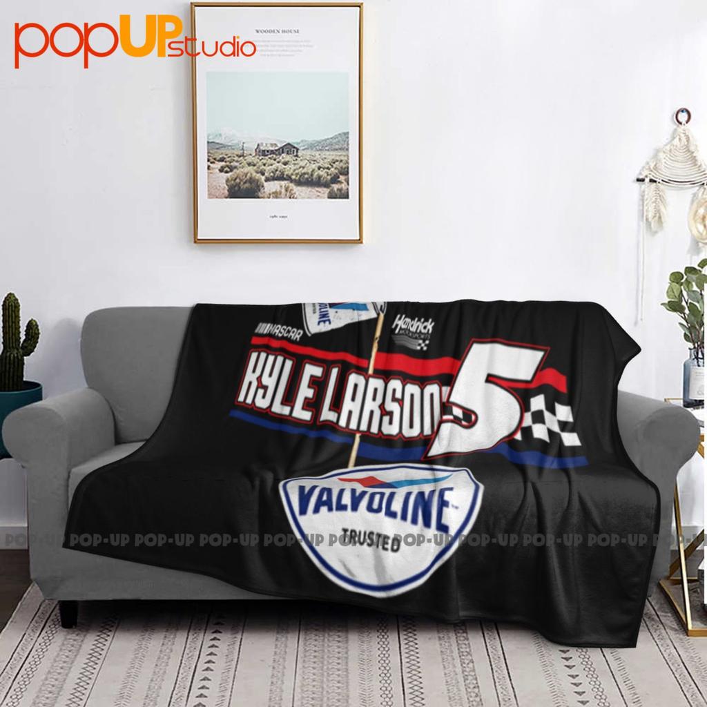 Kyle Larson Hendrick Motorsports Team Valvoline Ultra-Soft Blanket Quilt Winter Sofa Cover Bed Covers