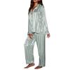Women's Striped Pajama Set Silk Satin Pajamas Two Piece Set, Comfortable Home Pajamas Roupa Feminina Womens Pyjamas