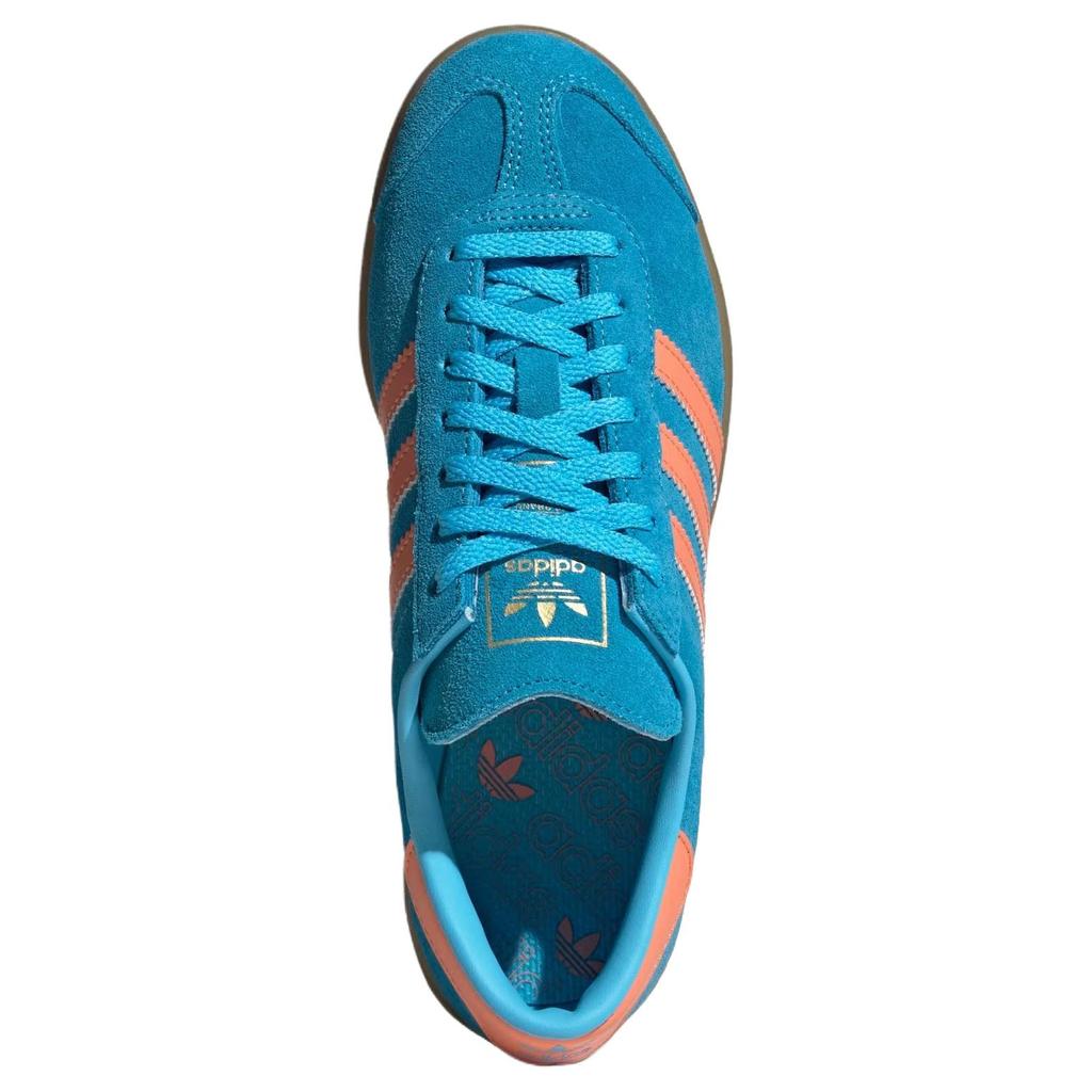 adidas Originals Hamburg Soft Comfortable Low-Top Skate Shoes Women Sneakers Blue JS0682