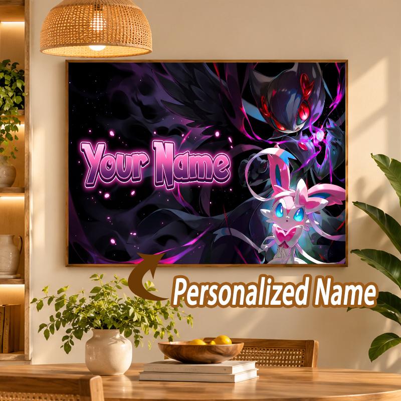 Darkrai Custom Name Diamond Painting Personalized 5D Full Drill DIY Diamond Art Home Decor