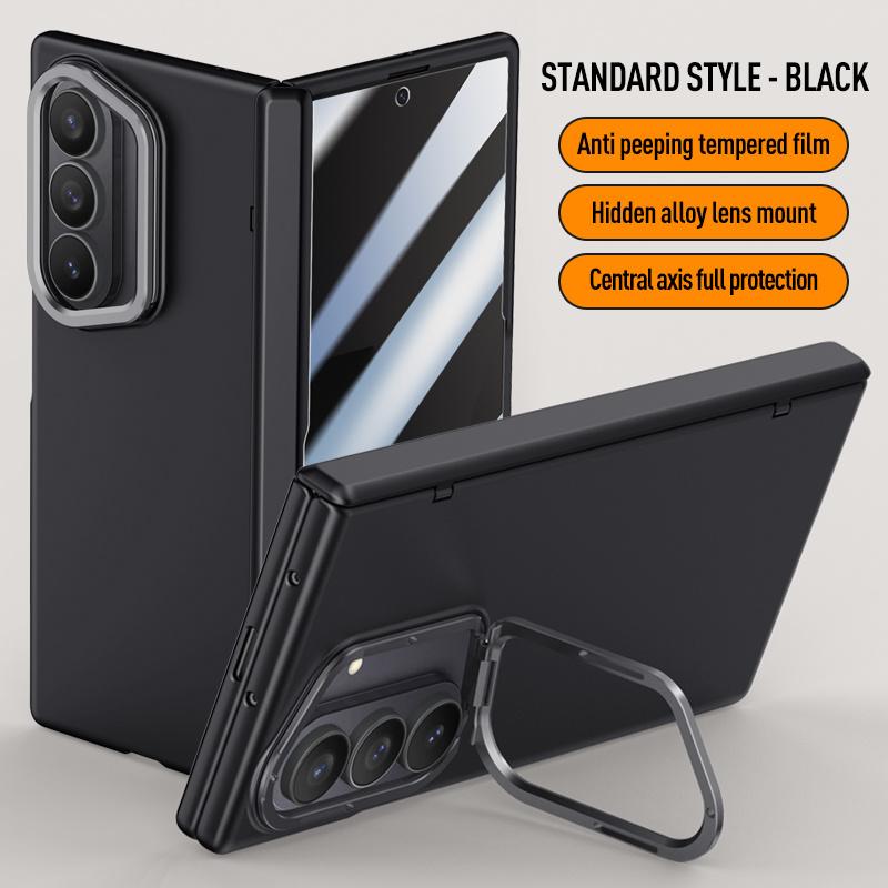 For Samsung Galaxy Z Fold 7 With Privacy Tempered Glass Film Full Protect Ultrathin Phone Case Spring Hinge Camera Holder Cover