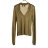 ARMANI EXCHANGE Long sleeve V neck knit cardigan S Ocher With collar Women Used
