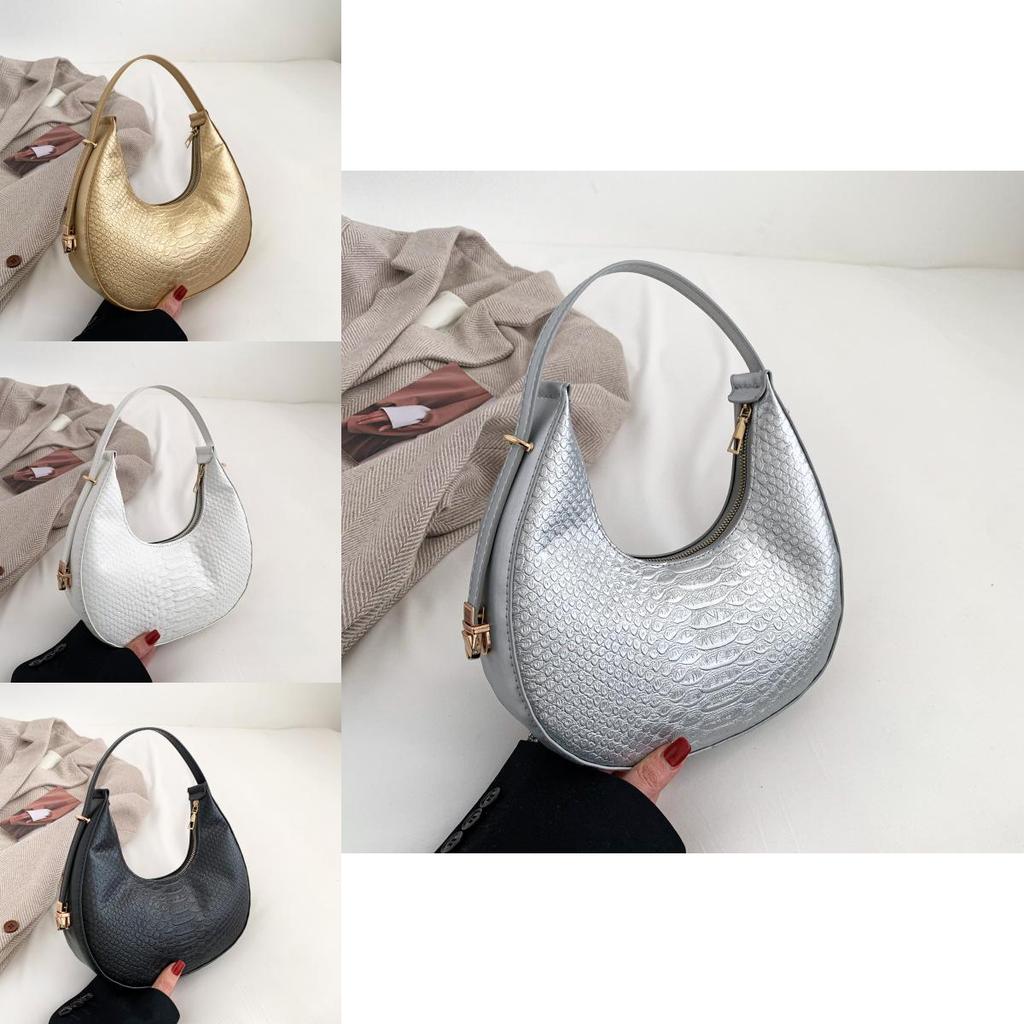Retro Minimalist Crescent Bag 2023 New Women's Bag Street Fashion Shoulder Bag Trendy Armpit Bag