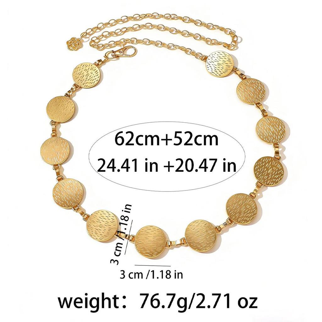 Bohemian Retro Metal Waist Chain for Women - Ethnic Style Body Jewelry