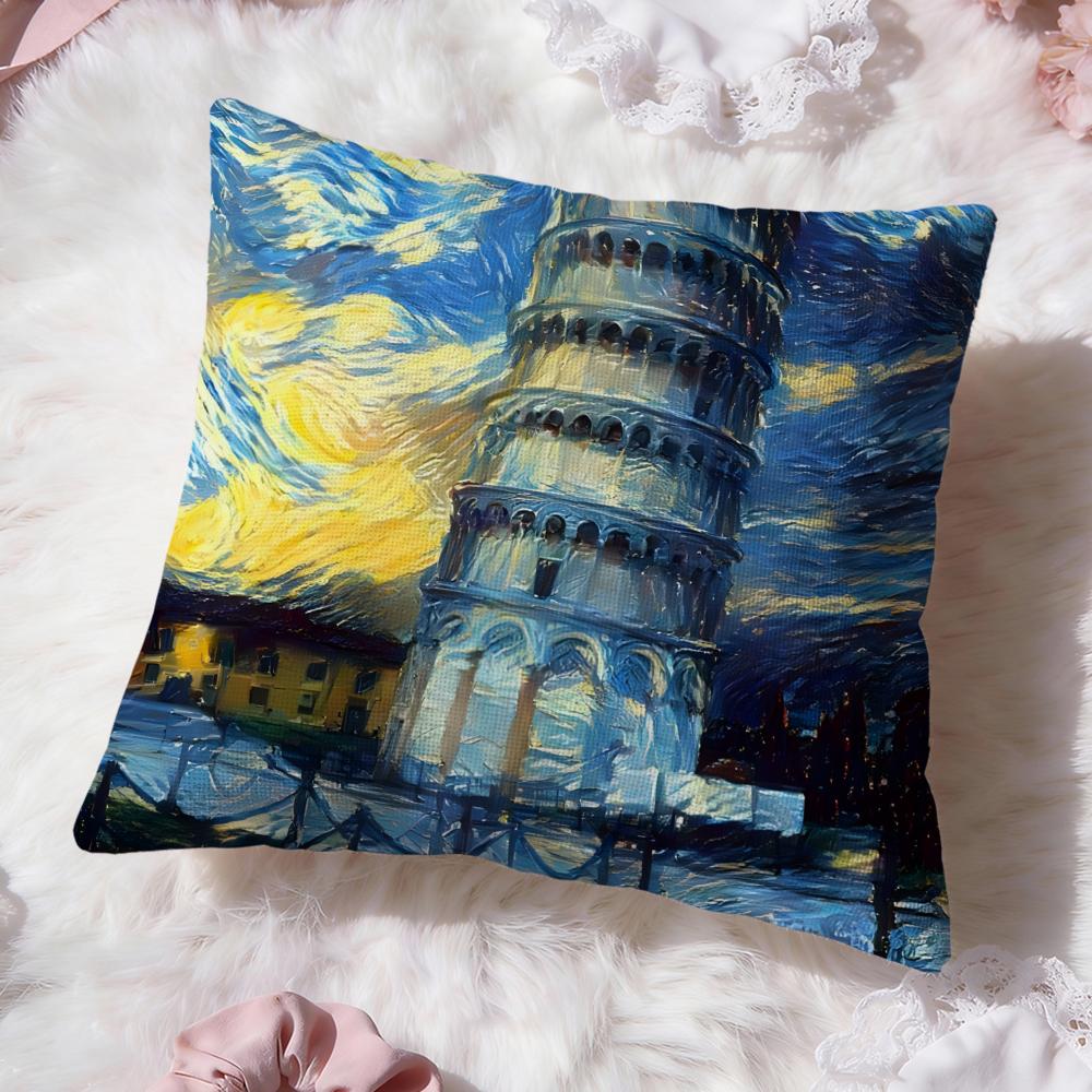 Paintings VVincent van GoghS Cushion Cover Premium Comfort Reversible Pillow Cove -Two in One Design for Any Room & Car Interior