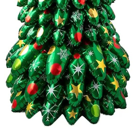 Inflatable Christmas Tree 51 Inch Self-Standing Christmas Tree Foil Balloons for Xmas Party Decorations Photo Prop