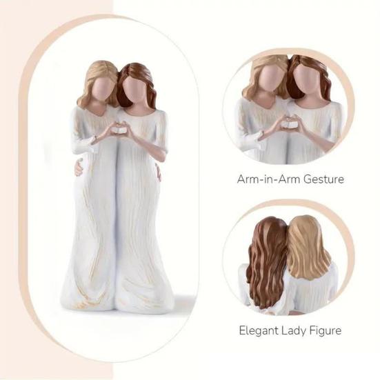 Angel Ornament Decorative Resin Craft Mother Day Love Statue Home Living Room Bedroom Office Decor Family Commemorative Gift