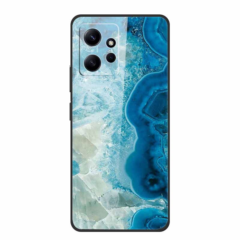 Marble For Redmi Note 12 4G Glass Case Tempered Back Cover Hard Cases For Xiaomi Redmi Note12 4G Protective Shell Colorful Capa