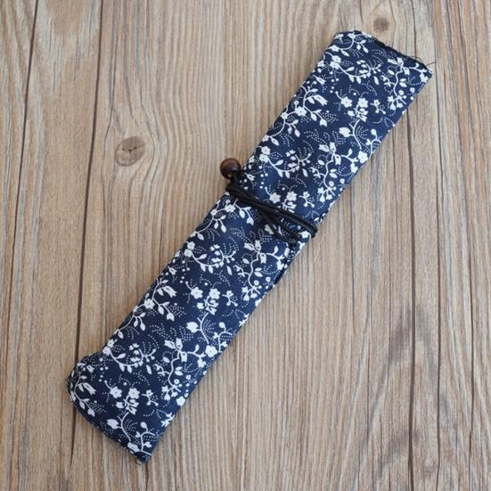 Přenosný potisk květin Stahovací šňůrka Příbory Nádobí Taška Lžíce Nůž Vidlička Pouzdro