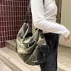 Design del Marchio Camouflage Borsa a Secchiello da Donna a Spalla Borse da Donna Grande Capacità Viaggio Tela Borse a Tracolla da Donna Tote