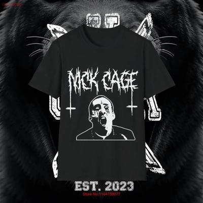 Nick Cage Metal T Shirt Vintage Washed Streetwear Top For Everyday Wear Unisex Comfortable Soft Graphic Breathable Stretched
