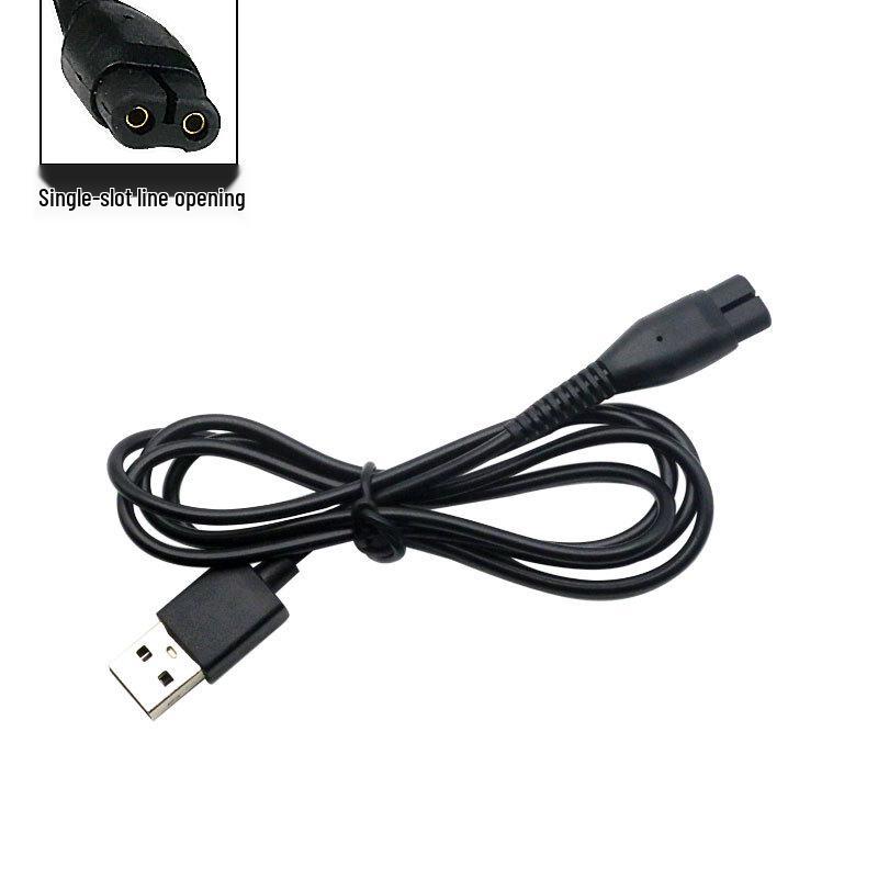 Universal USB Electric Shaver Charger Cable - Durable PVC Injection Molded Power Cord.