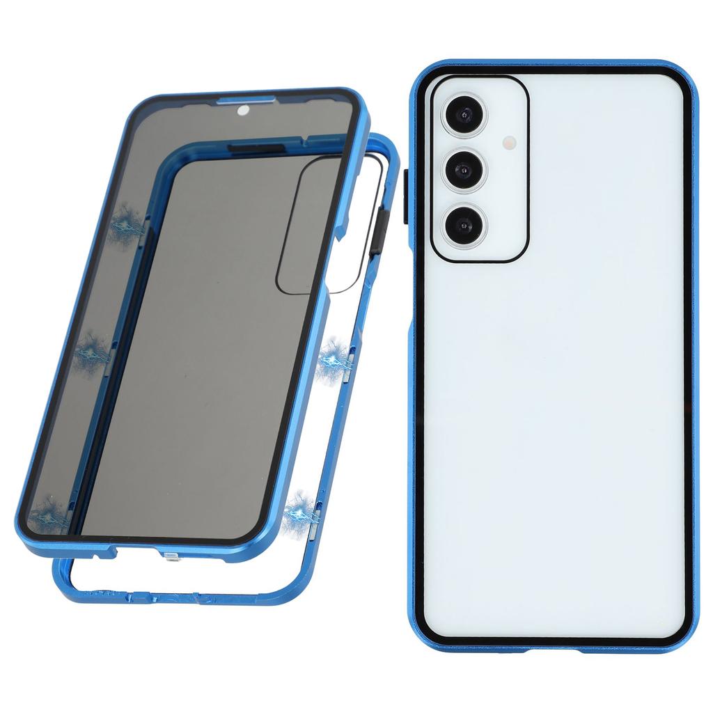 For Samsung Galaxy A16 5G/A16 4G Case with Anti-Spy Screen Protector Tempered Glass Metal Phone Cover Magnetic Clasp