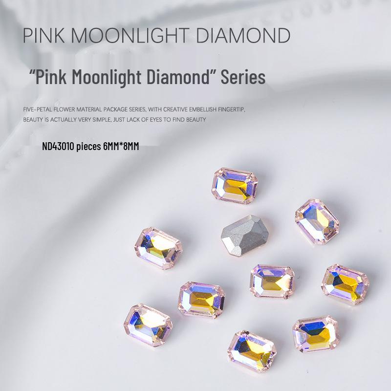 

Heart & Moonlight Pink Nail Art Rhinestones (10pcs)