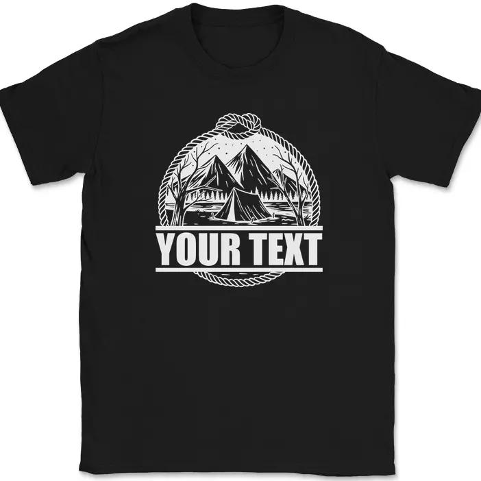 Camping Custom Your Text Personalized T-Shirt Family Group Vacation Trip Tee