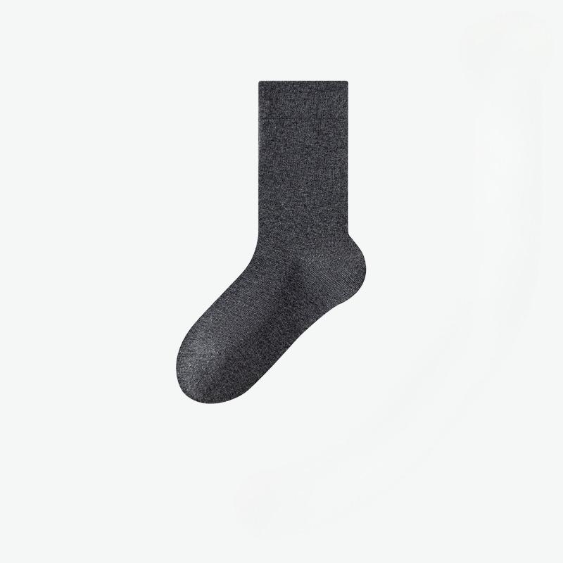 Female Spring and Autumn Pure Cotton Pure Color Antibacterial Deodorant Comfortable Boneless Tube Moon Socks