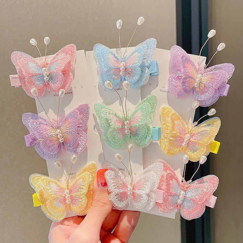 Children's butterfly hair clip for little girls, no harm to hair princess hair clip for girls, broken hair clip for baby hair accessories