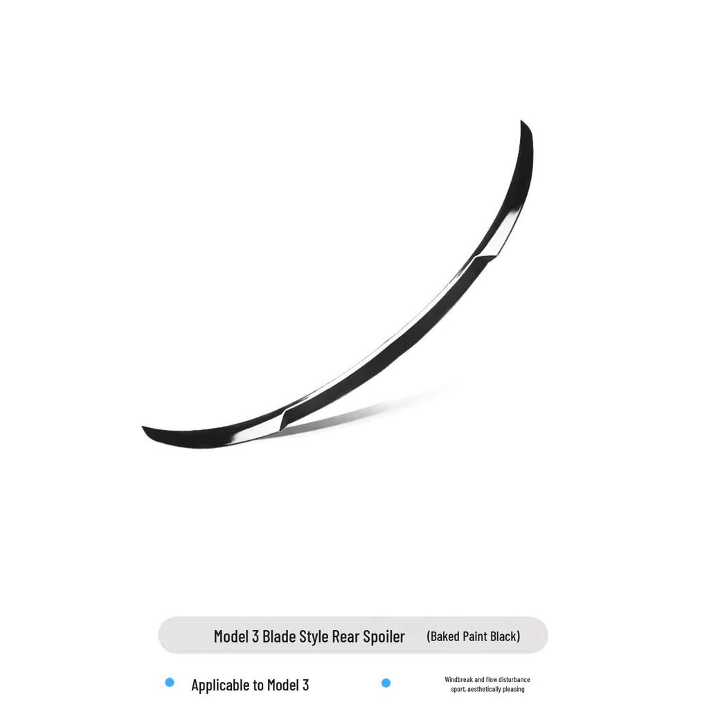 Influencer-Endorsed Carbon Fiber Rear Spoiler Kit for Tesla Model 3