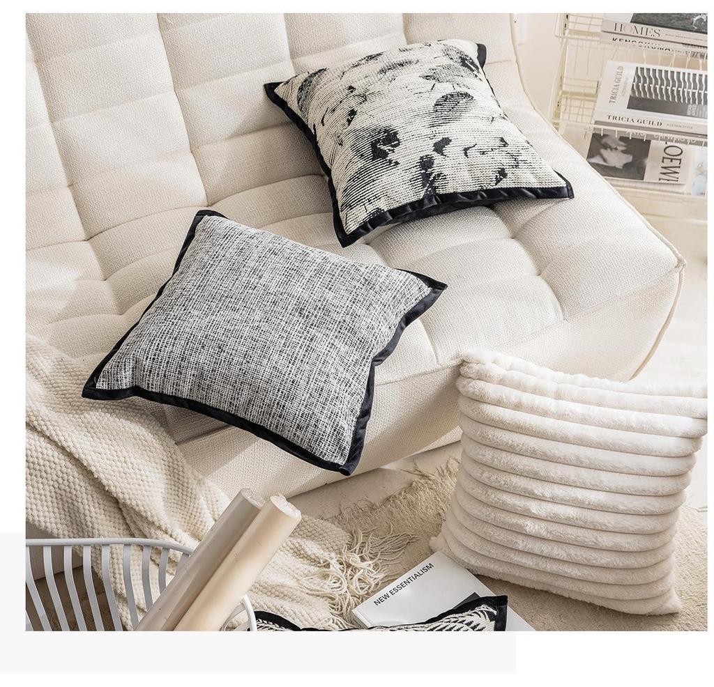 Modern Minimalist Light French Sofa Pillowcase for Living Room & Bedroom