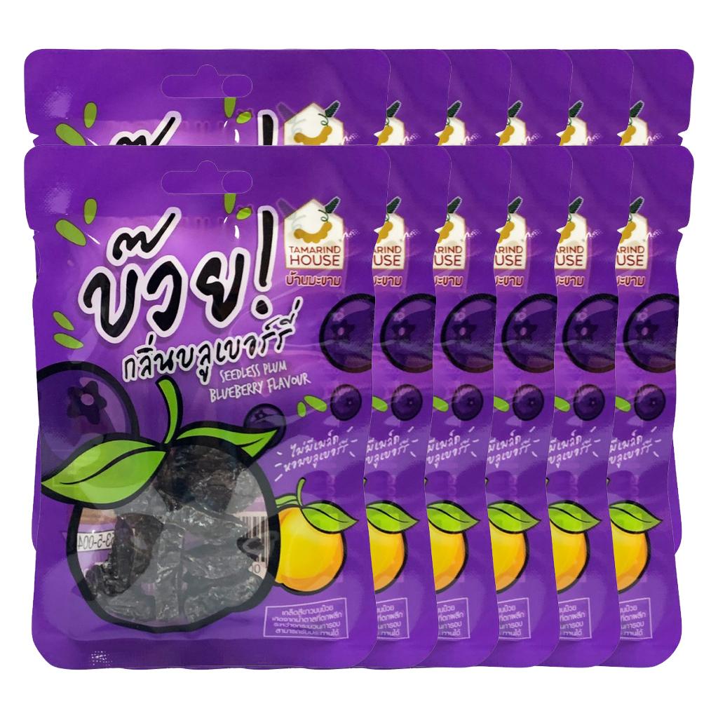 Tamarind House Prune fără semințe, Prune Aurie, Prune Savoare, Aromă de Afine, 35 g. x 1 / 3 / 6 / 12 - Gustare Thai