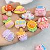 10 Pcs New Cute Kite Hat Mushroom Dining Car Series Flat Back Resin Scrapbooking DIY Jewelry Hairpin Craft Decoration Accessorie