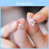 Cute Snowflake Silver Alloy Ear Pendants For Women Daily Wear
